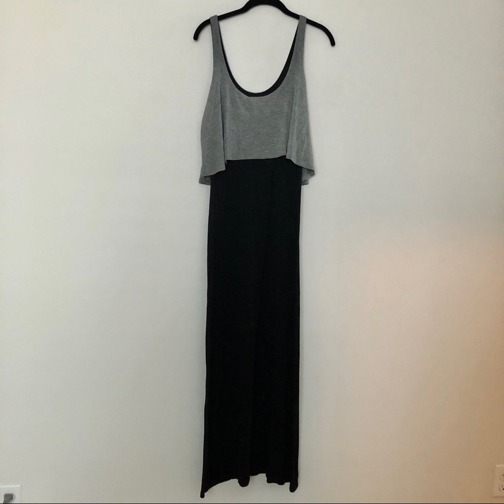 August Salt black and gray maxi